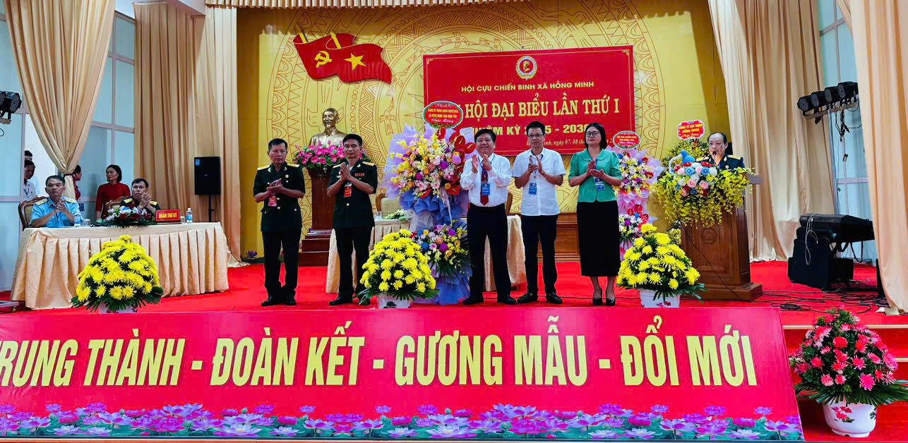 Hội Cựu chiến binh xã Hồng Minh tổ chức thành công Đại hội đại biểu lần thứ I, nhiệm kỳ 2025 – 2030