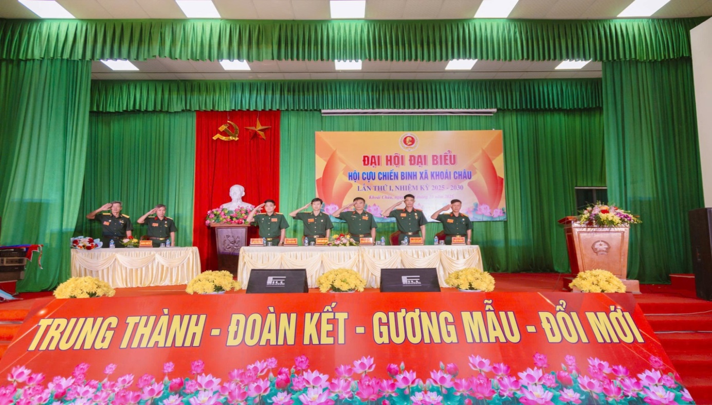 Hội Cựu chiến binh xã Khoái Châu tổ chức thành công Đại hội đại biểu lần thứ I, nhiệm kỳ 2025- 2030