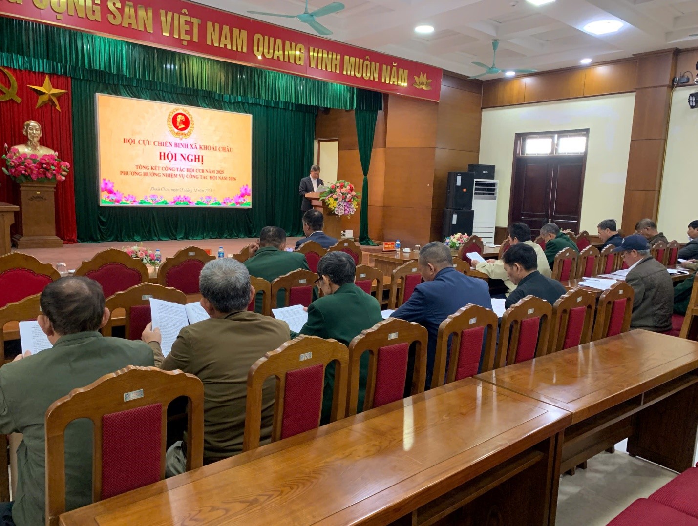 Hội Cựu chiến binh xã Khoái Châu tỗ chưc Hội nghị tổng kết công tác Hội năm 2025