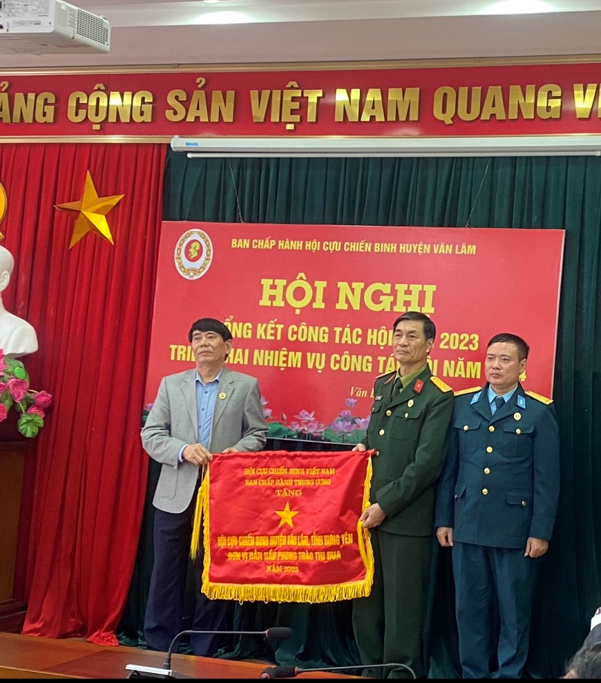 Hội Cựu chiến binh huyện Văn Lâm tổ chức hội nghị tổng kết công tác Hội năm 2023 và triển khai nhiệm vụ năm 2024