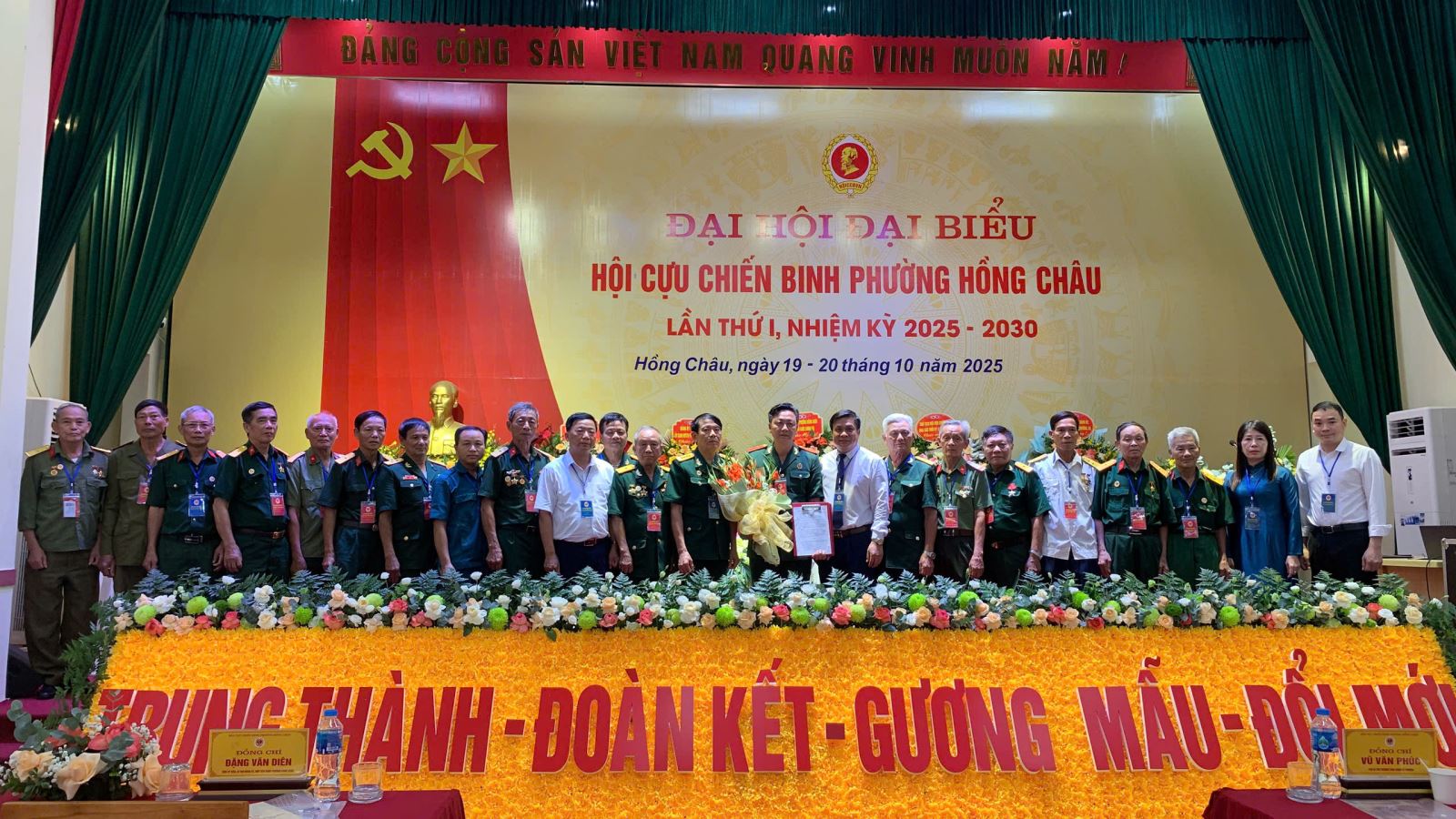 Đại hội Hội Cựu chiến binh phường Hồng Châu lần thứ I, nhiệm kỳ 2025- 2030