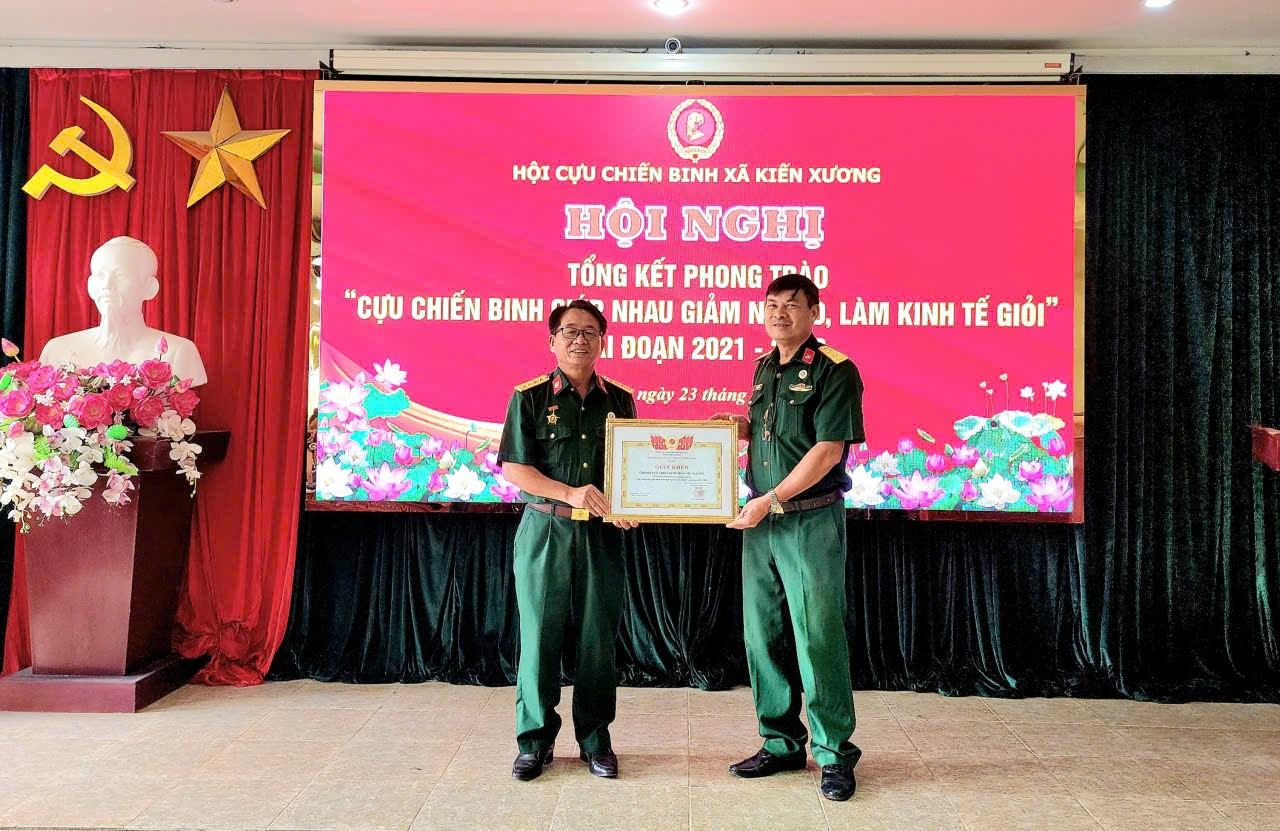 Hội CCB xã Kiến Xương tổng kết 5 năm phong trào “CCB giúp nhau giảm nghèo, làm kinh tế giỏi” giai đoạn 2021 – 2026